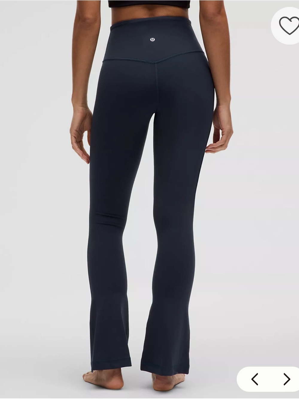 Lululemon black mini flare regular leggings